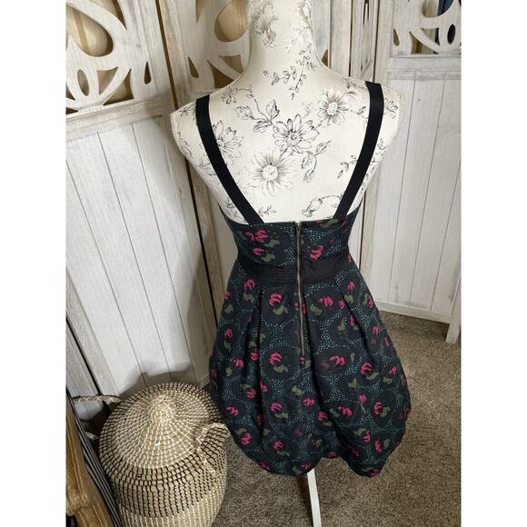 Anthropologie Frock by Tracy Reese Pin Up Fit & Flare Pink Rose Dress Size 2 XS - Picture 2 of 7